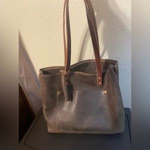Brown San Tan leather tote